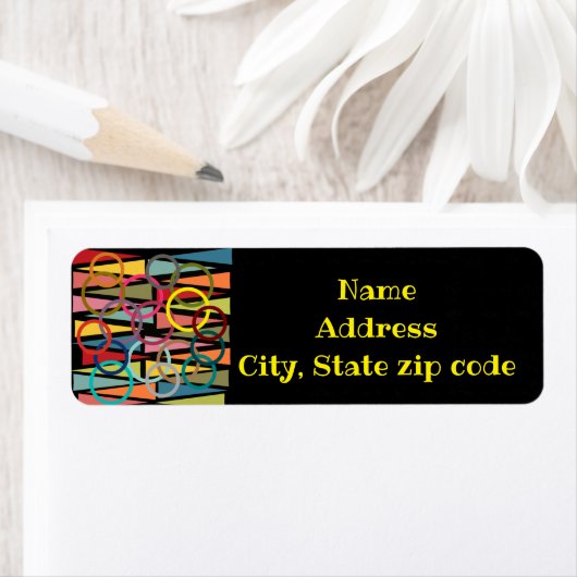 リングや輪と三角形 ラベル (インサイチュ)