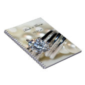 リングや輪と白結婚真珠 ノートブック (右側)