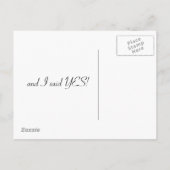 リングや輪とPearls婚約発表葉書 案内ポストカード (裏面)