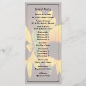 リングや輪のひまわり結婚式 プログラム (裏面)