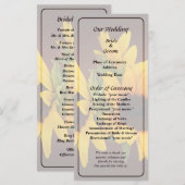 リングや輪のひまわり結婚式 プログラム (正面/裏面)