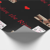 リングや輪のギフト用包装紙の紙の前の最後の試み ラッピングペーパー (角)