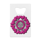 リングや輪のハートバレンタイン クレジットカード栓抜き (裏面)