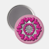 リングや輪のハートバレンタイン マグネット (正面/裏面)