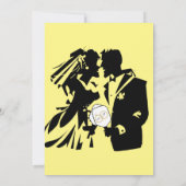 リングや輪のピックボール結婚インヴィ前の最後のスイング 招待状 (裏面)