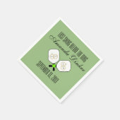 リングや輪のピックボール結婚セージ前の最後のスイング スタンダードカクテルナプキン (角)