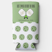 リングや輪のピックボール結婚セージ前の最後のスイング スリム缶クーラー (正面)