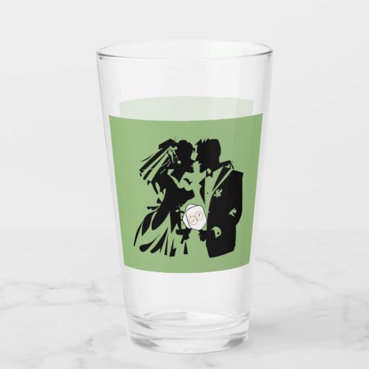 リングや輪のピックボール結婚セージ前の最後のスイング タンブラーグラス (裏面)