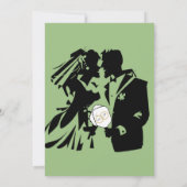 リングや輪のピックボール結婚セージ前の最後のスイング 招待状 (裏面)