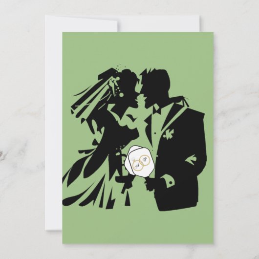 リングや輪のピックボール結婚セージ前の最後のスイング 招待状 (裏面)