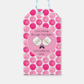 リングや輪のピックル結婚ボールピンク前の最後のスイング ギフトタグ (正面)