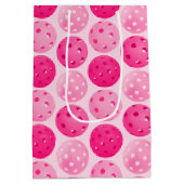 リングや輪のピックル結婚ボールピンク前の最後のスイング ミディアムペーパーバッグ (裏面)