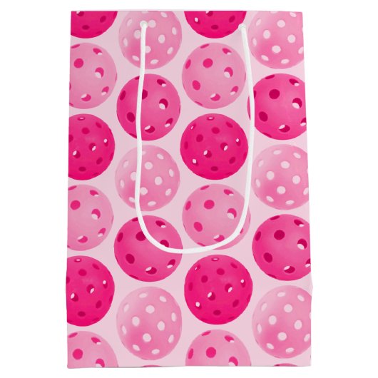 リングや輪のピックル結婚ボールピンク前の最後のスイング ミディアムペーパーバッグ (裏面)