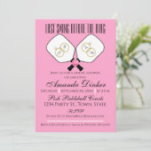 リングや輪のピックル結婚ボールピンク前の最後のスイング 招待状 (スタンド正面)