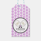 リングや輪のピックル結婚ボール前の最後のスイング ギフトタグ (正面)