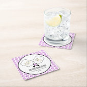 リングや輪のピックル結婚ボール前の最後のスイング スクエアペーパーコースター (インサイチュ)