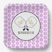 リングや輪のピックル結婚ボール前の最後のスイング ペーパープレート (正面)