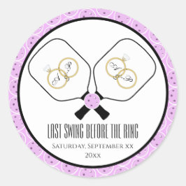 リングや輪のピックル結婚ボール前の最後のスイング ラウンドシール