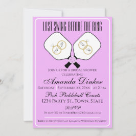 リングや輪のピックル結婚ボール前の最後のスイング 招待状