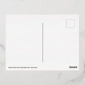 リングや輪の尾を持つコアティの草の中 箔シーズンポストカード (裏面)