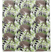 リングや輪の尾を持つ森林の壁画 シャワーカーテン (正面)