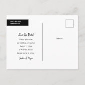 リングや輪の新年の写真の保存日付 案内ポストカード (裏面)