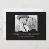 リングや輪の新年写真婚約発表 招待状 (裏面)