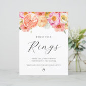 リングや輪の検索ブライダルシャワーゲームの署名 (スタンド正面)