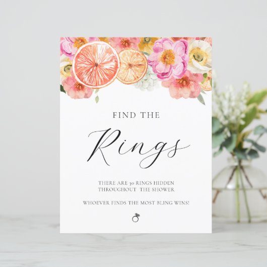 リングや輪の検索ブライダルシャワーゲームの署名 (スタンド正面)