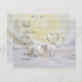 リングや輪の誓の更新招待状 招待状 (正面/裏面)