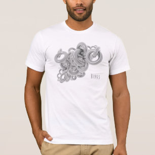 リングや輪の銀 Tシャツ
