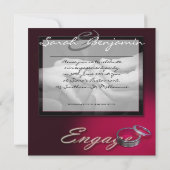 リングや輪をバン結婚ドと交換 招待状 (裏面)