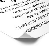 リングや輪をブライダルシャワーの結婚ゲームサインに入れる ポスター (角)