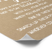 リングや輪をブライダルシャワーの結婚ゲームサインに入れる ポスター (角)