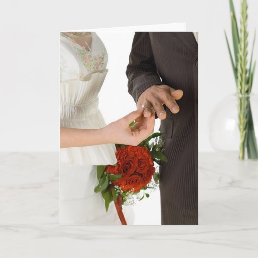 リングや輪を指に置く カード (正面)