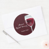 リングや輪インワイングラスブライダルウェディングシャワー感謝してい ラウンドシール (封筒)