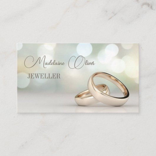 リングや輪エレガントズジュエラーフェジャントプロフェッショナル 名刺 (正面)