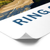 リングや輪オブケリーアイルランドトラベルプリント ポスター (角)