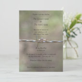 リングや輪オンバードワイヤ結婚式招待状 招待状 (スタンド正面)