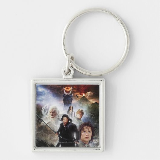 リングや輪キャラクターコラージュ キーホルダー (正面)