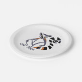 リングや輪クール尾性LEMUR – 絶滅危惧種 – 霊長類 – ペーパープレート (アングル)