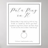 リングや輪ゲームバチェロレッテミニマエレガントリスト ポスター (正面)