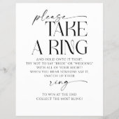 リングや輪ゲームブライダルシャワーを取る チラシ (正面)