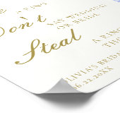 リングや輪ゲームブライダルティー中国セットブルーホワイトレース ポスター (角)