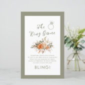 リングや輪ゲーム秋フローラセージブライダルシャワーゲーム (スタンド正面)