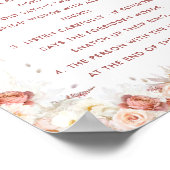 リングや輪ゲーム秋フローラブライダルシャワー標識 ポスター (角)