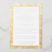 リングや輪シルバー金ゴールド結婚50周年記念 箔招待状 (正面)