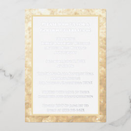 リングや輪シルバー金ゴールド結婚50周年記念 箔招待状