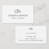 リングや輪ジュエリー銀パーティー団体や組織 名刺 (正面/裏面)