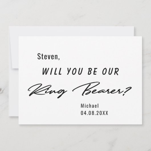 リングや輪スクリプトの提案に対応するおもしろいベアラー時間 招待状 (裏面)